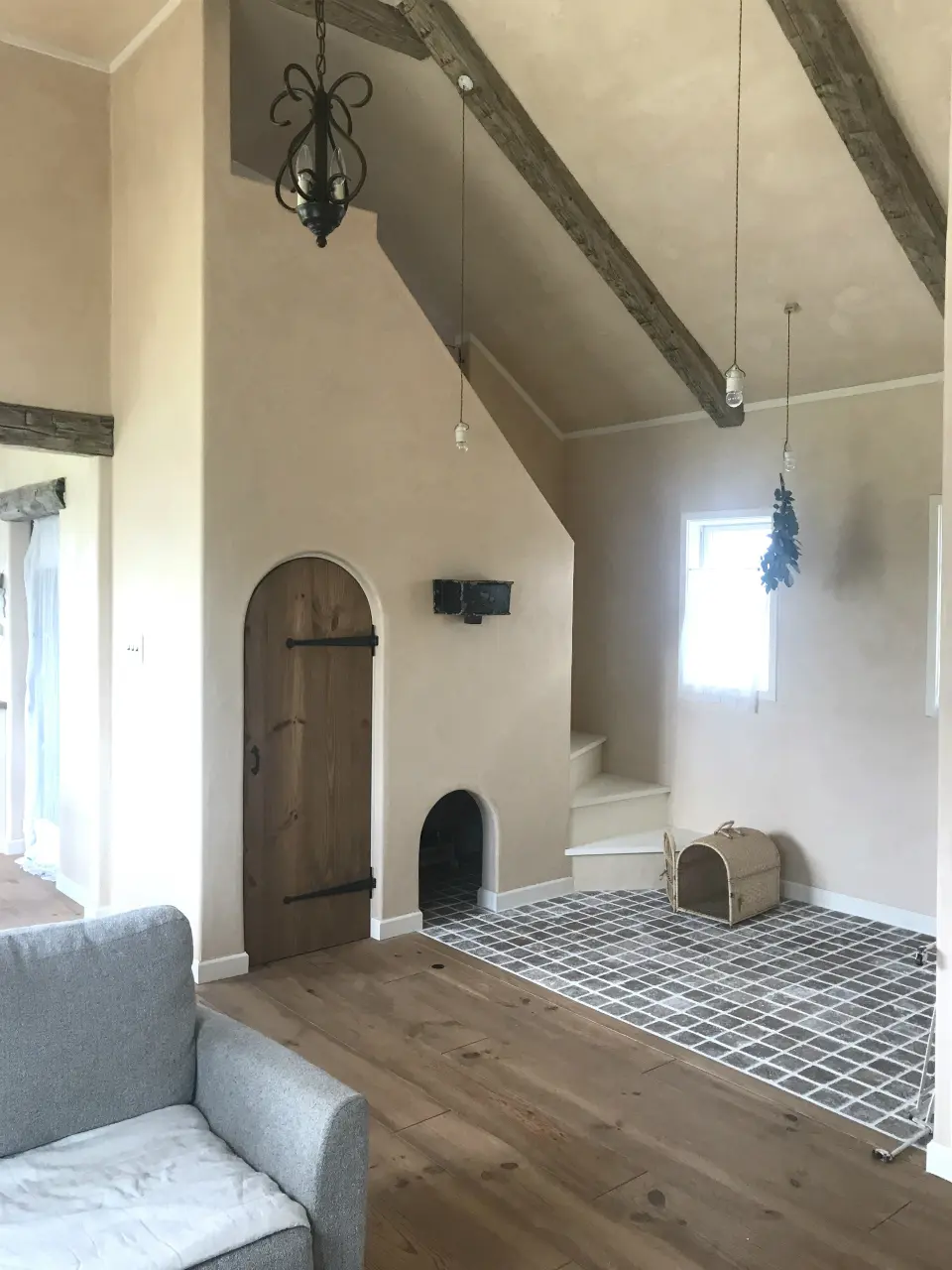 平屋,バリアフリー,大人かわいい,吹き抜け,ミニマム,家,暮らし,小さな,住み替え,建て替え,ペットと暮らす,二人だけ,天窓,写真,施工例,岡山